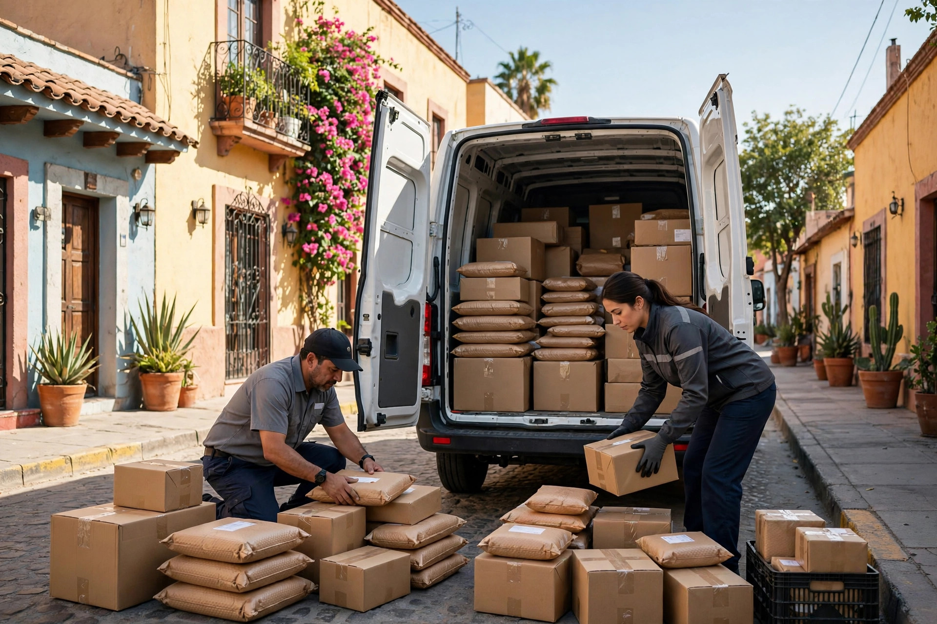 Reparto de paquetes en México
